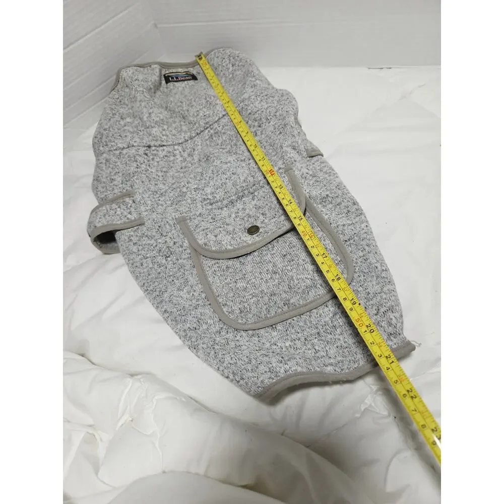 L.L.Bean Sweater Fleece Jacket Coat Large Dog Pocket Travel Outdoor Warm Ultraso